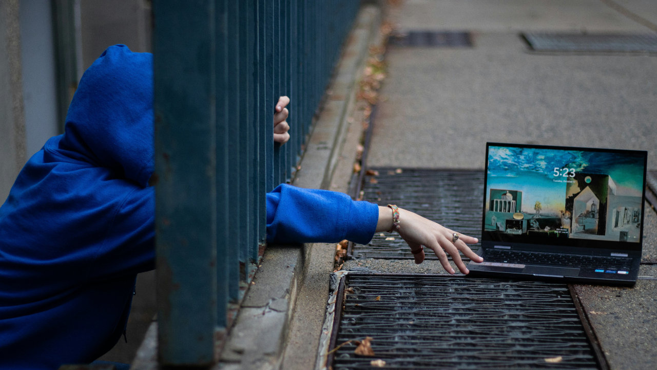 inside out 2 glued to phone