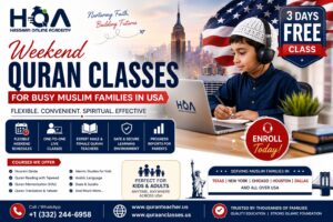 Weekend Quran Classes in USA – Flexible Online Quran Learning for Busy Muslim Families in Texas, New York & Chicago